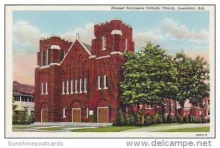 Arkansas Jonesboro Blessed Sacrament Catholic Church Curteich - Jonesboro