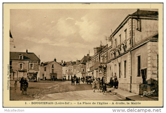 44 BOUGUENAIS / La Place De L'église / Carte Glacée - Bouguenais