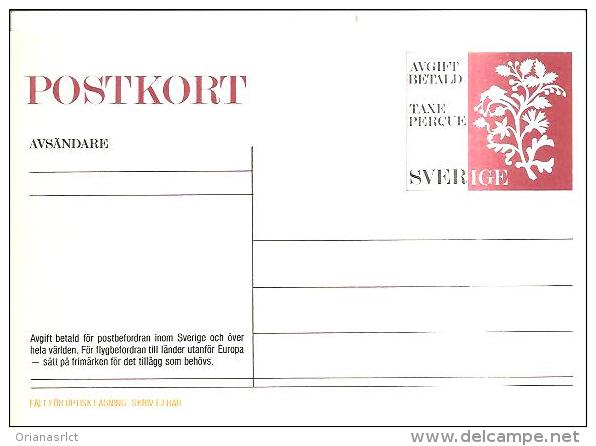 79781)cartolina  Postale -    Sverige     Avgift-betald - Ganzsachen