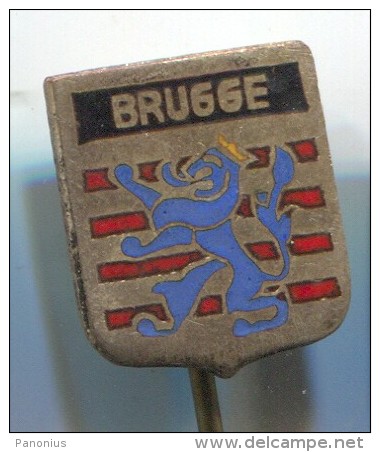 BRUGGE - Brugges, West Flanders, Belgium, Enamel, Old Pin, Badge - Cities