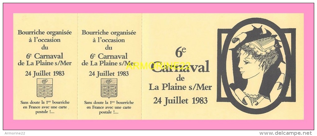 CPM   LA  PLAINE  SUR MER  6eme Carnaval Le 24 Juillet 1983 - La-Plaine-sur-Mer