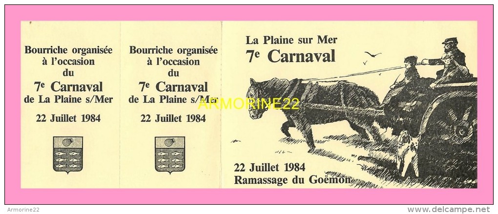 CPM   LA  PLAINE  SUR MER  7eme Carnaval Le 22 Juillet 1984 - La-Plaine-sur-Mer