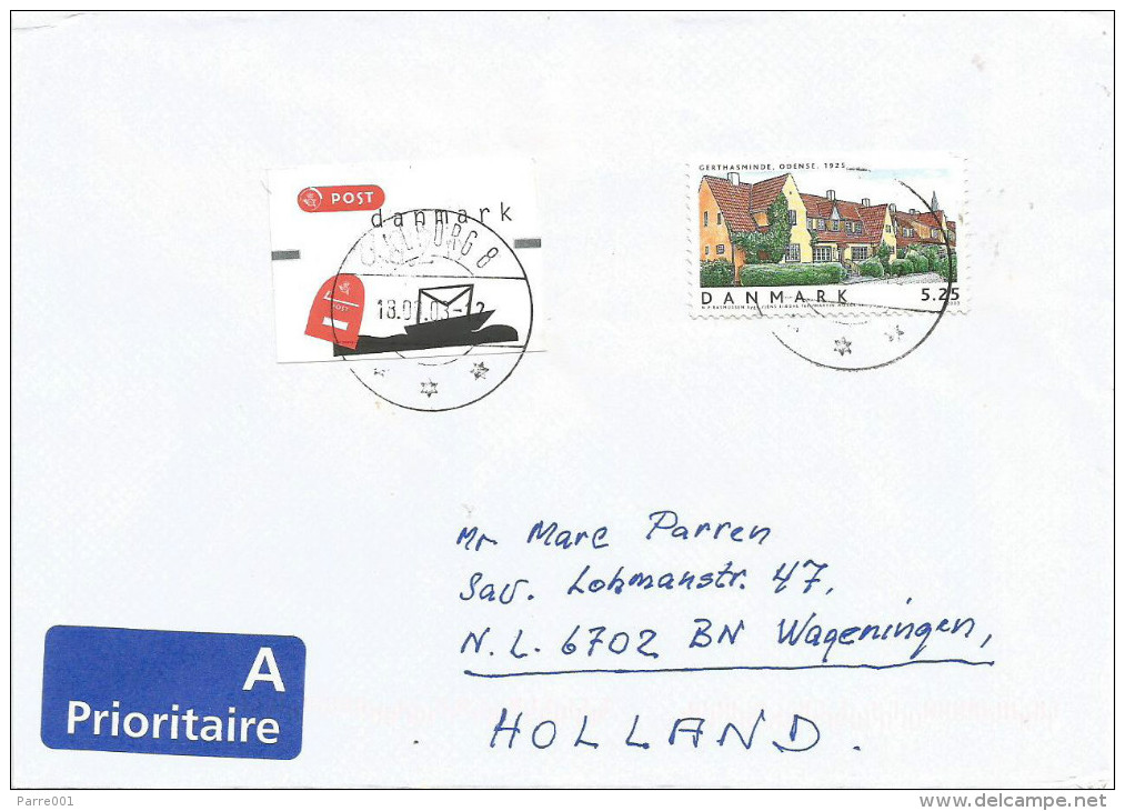 Denmark 2003 Aalborg Houses ATM EMA Label Cover - Machine Labels [ATM]