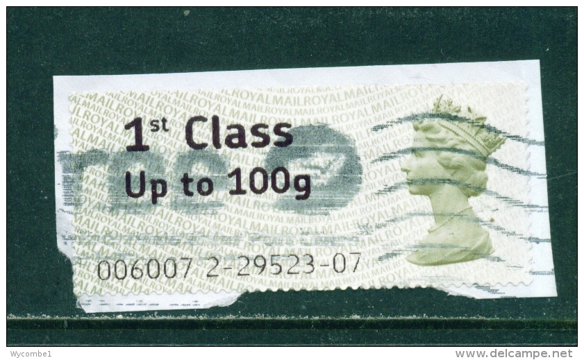 GREAT BRITAIN  -  2008  Post And Go  1st Class Up To 100g  Used On Piece As Scan - Post & Go (distributeurs)