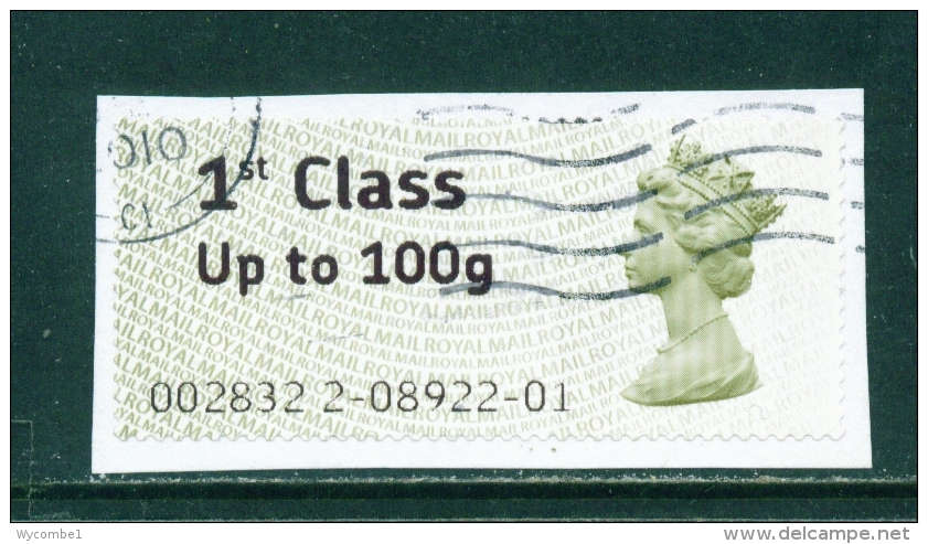 GREAT BRITAIN  -  2008  Post And Go  1st Class Up To 100g  Used On Piece As Scan - Post & Go (distributeurs)