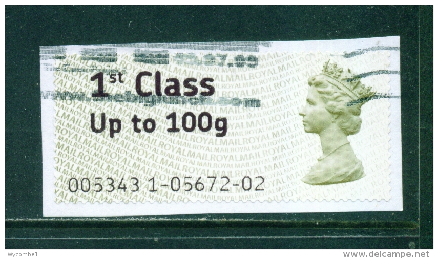 GREAT BRITAIN  -  2008  Post And Go  1st Class Up To 100g  Used On Piece As Scan - Post & Go (distributeurs)