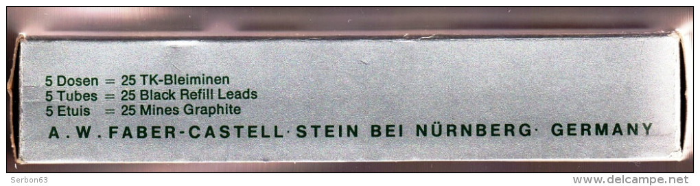 4 ETUIS DE 5 MINES 20 MINES GRAPHITE REF CASTELL TK BLEIMINEN 9075 FABER CASTELL DIAM. 2mm FERMETURE PAPETERIE SCOLAIRE - Papeterie