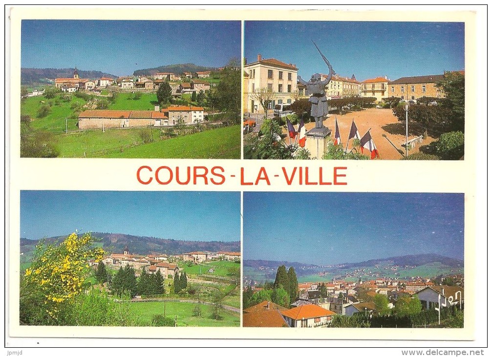 69 - COURS-LA-VILLE - Multi-vues (dont Monument Aux Morts) - éd. Yvon N° 10 69 0090 - Cours-la-Ville