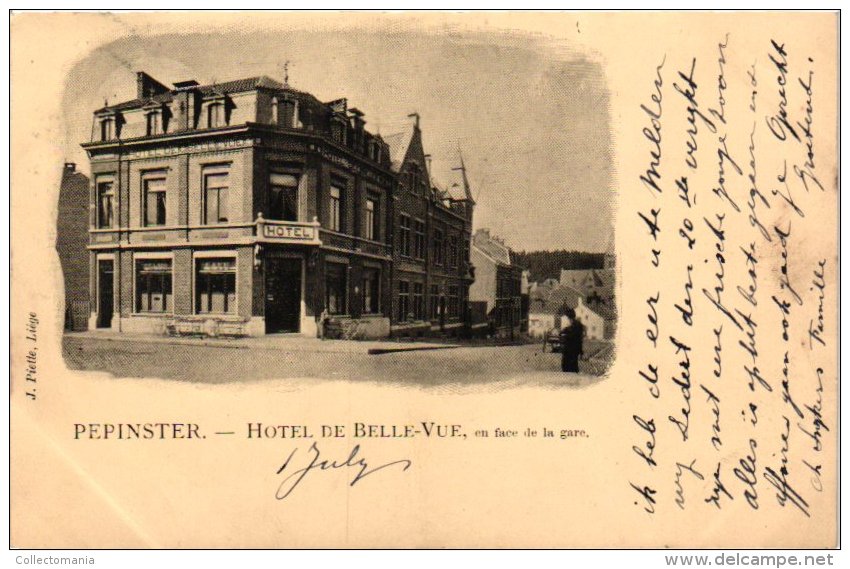 LIEGE   1 CP Pepinster   Hôtel De  Belle Vue    1904 - Pepinster