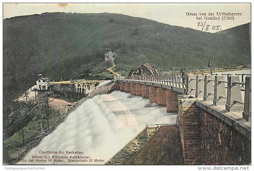 223891-Germany, Gemund, Gruss Von Der Urfttalsperre Bei Gemund (Eifel), Uberfluten Der Kaskaden, Wilh. Lenz No 7512 - Bitburg