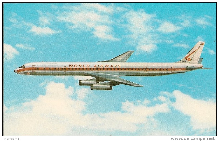 CPA-1972-AVION-SUPER DC 8 62-CIE WORLD AIRWAYS-TB E - 1946-....: Era Moderna