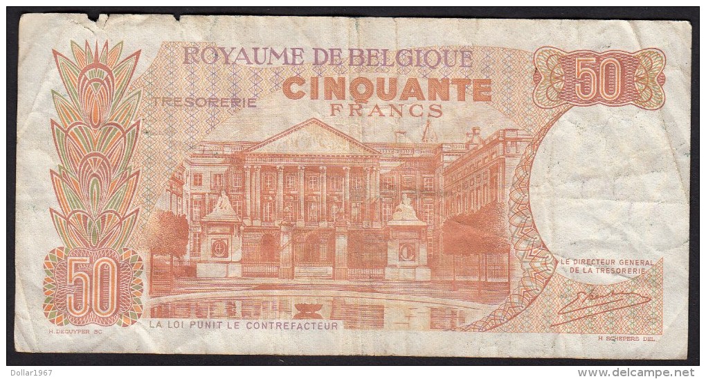 België 50 Frank 14-5- 1966 -NO: 1185 I 6614 - 50 Francs