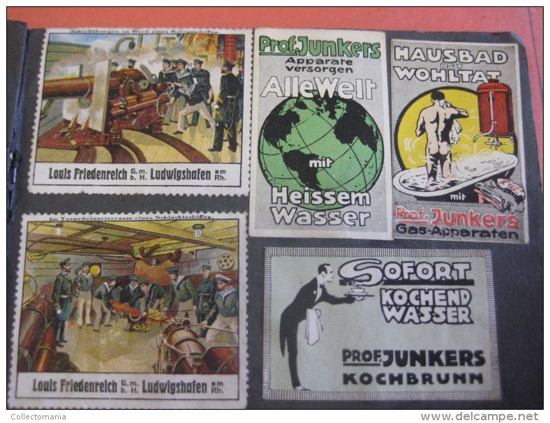 150 reklamemarken cinderellas aufkleber PUB advertising stamps posterstamps sluitzegels -  litho approx 1900 à 1914