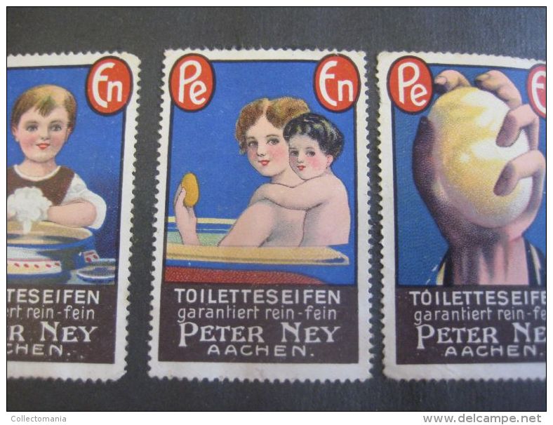 150 reklamemarken cinderellas aufkleber PUB advertising stamps posterstamps sluitzegels -  litho approx 1900 à 1914