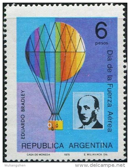 GA0657 Argentina 1975 Air Force Day Hot Air Balloon 1v MNH - Neufs