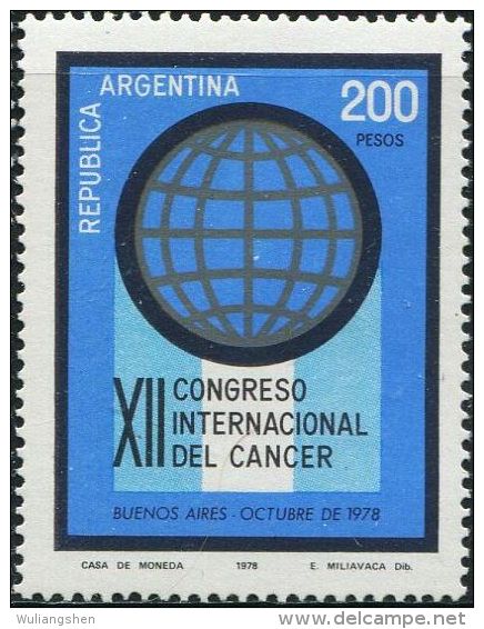 GA0682 Argentina 1978 International Conference On Cancer Prevention Map 1v MNH - Neufs