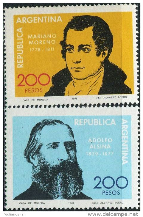 GA0692 Argentina 1979 Politicians Moreno 2v MNH - Ungebraucht