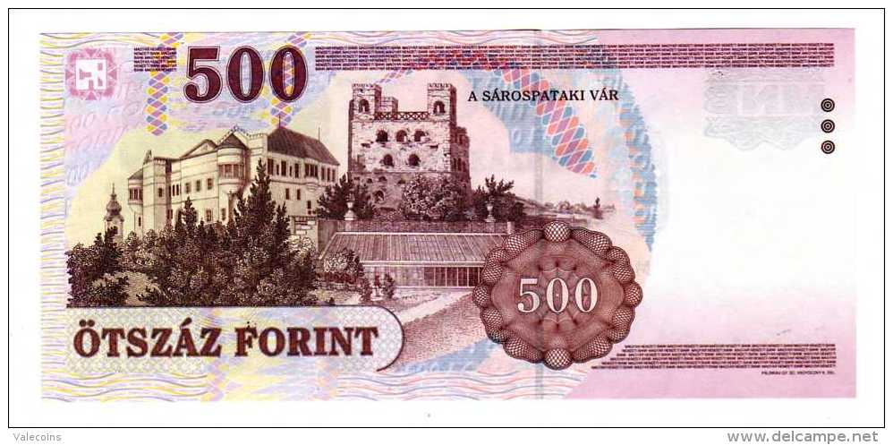 * UNGHERIA HUNGARY UNGARN HUNGRIA - 2005 -  500 Forint - Pick 188 D - UNC - Hungary