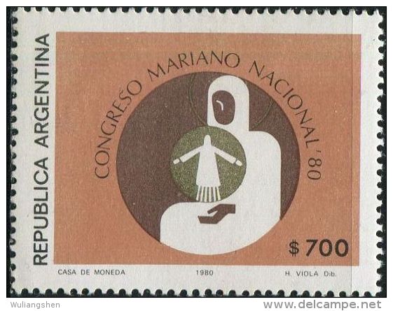 GA0731 Argentina 1980 Maria Catholic Mission Conference Emblem 1v MNH - Ongebruikt