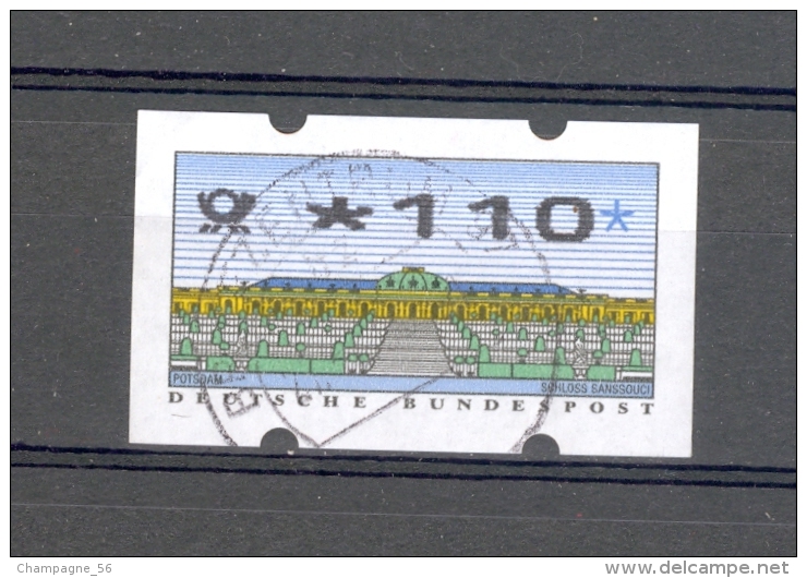 1999  N° 3  CORS * 1 1 0 * ROULETTES  DISTRIBUTEURS   FLUO  JAUNE  OBLITÉRÉ TB 87 KEMPTEN - Rolstempels