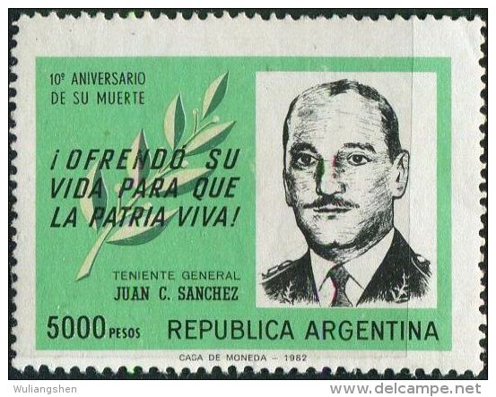 GA0744 Argentina 1982 General Sanchez 1v MNH - Neufs