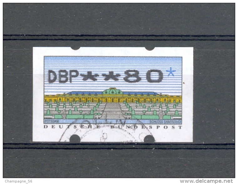 1996 N° 2 B  DISTRIBUTEUR DBP ** 80 *   OBLITÉRÉ - Roulettes