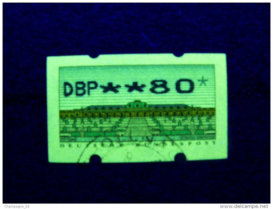 1996 N° 2 B  DISTRIBUTEUR DBP ** 80 *   OBLITÉRÉ - Rollenmarken