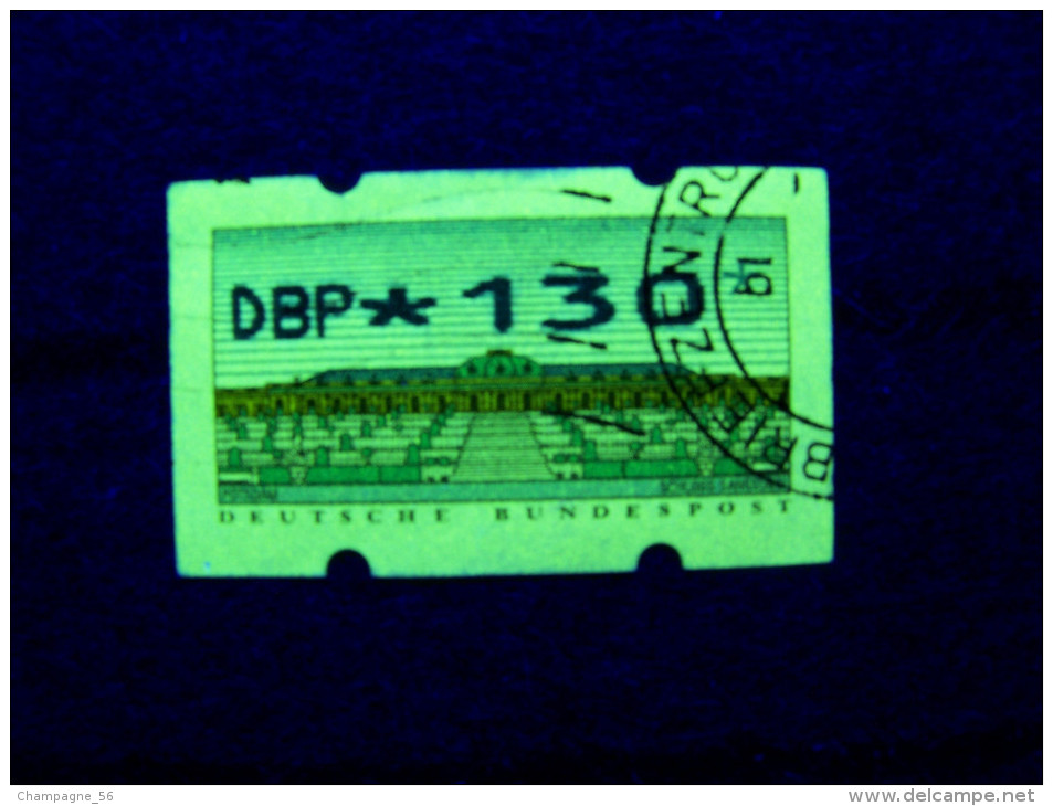 1996  N° 2   DISTRIBUTEUR DBP * 130 * FLUO  JAUNE  OBLITÉRÉ - Roulettes