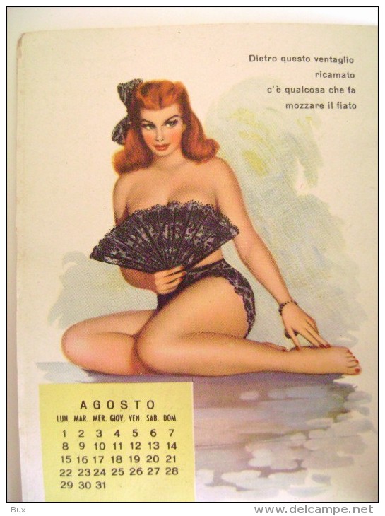 1955    FEMME   COSTUMES   CALENDARIETTO BARBIERE   ITALY   CALENDARIO CALENDRIER - Petit Format : 1941-60