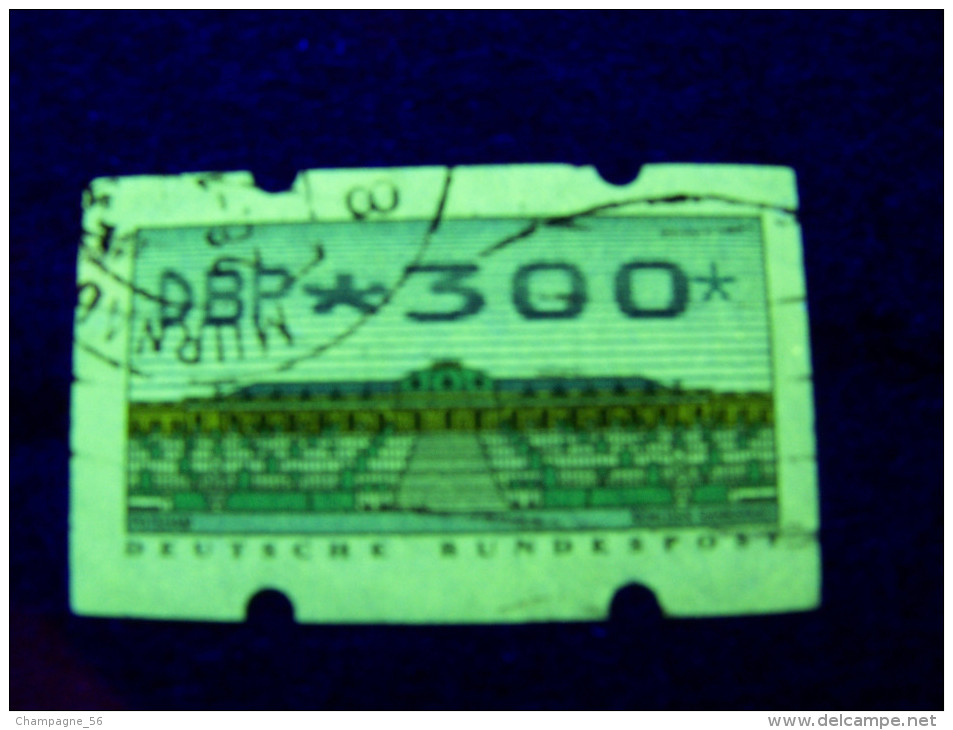 1996    N° 2   DBP * 300 *  DISTRIBUTEURS  PHOSPHORESCENT  OBLITÉRÉ YVERT TELLIER 2.00 € - Rollenmarken