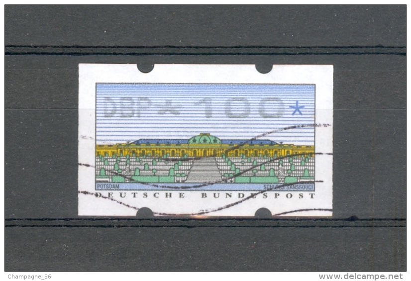 1996    N° 2  DISTRIBUTEURS  DBP * 1 0 0 *  PHOSPHORESCENT   OBLITÉRÉ YVERT TELLIER 2.00 € - Rollenmarken
