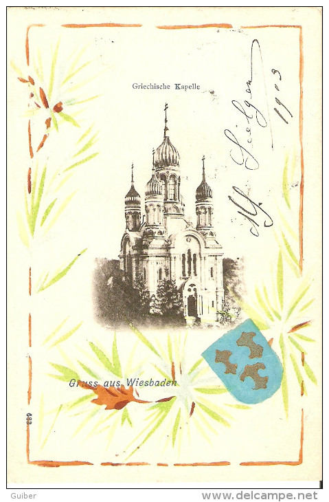 Gruss Aus Wiesbaden Allemagne Griechische Kapelle (chapelle Russe) 1903 - Rusland