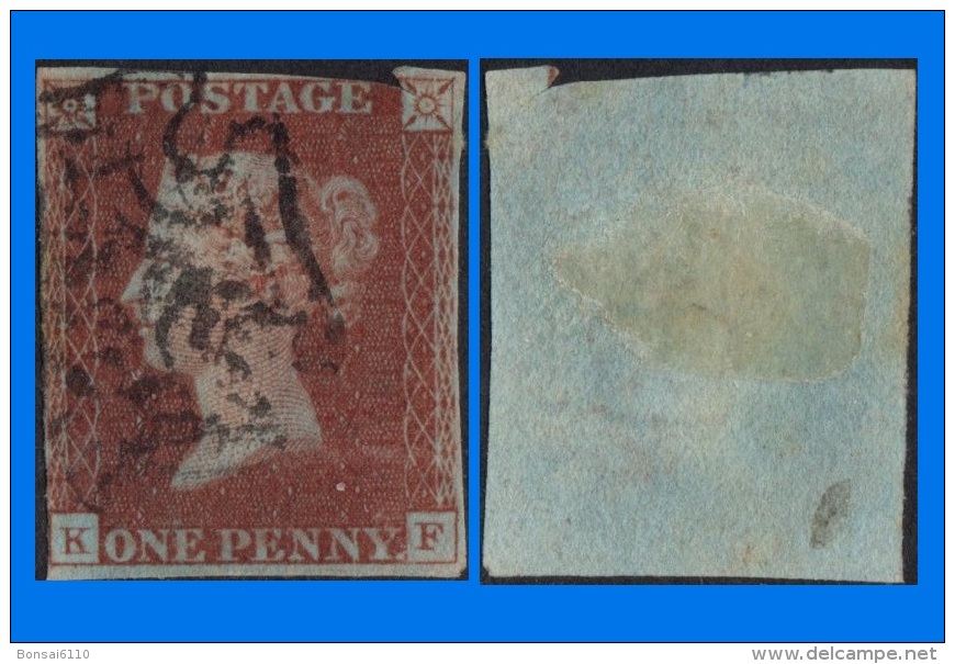 GB 1841-0037, QV 1d Red-Brown K-F Letters SG8, Used MC (Spacefiller) - Used Stamps