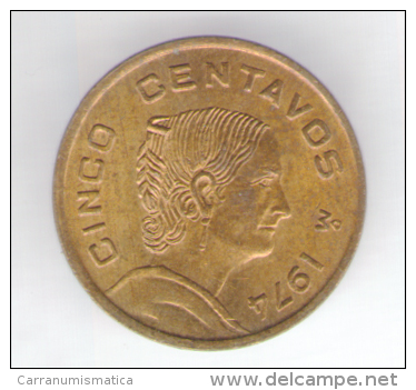 MESSICO 5 CENTAVOS 1974 - Mexique