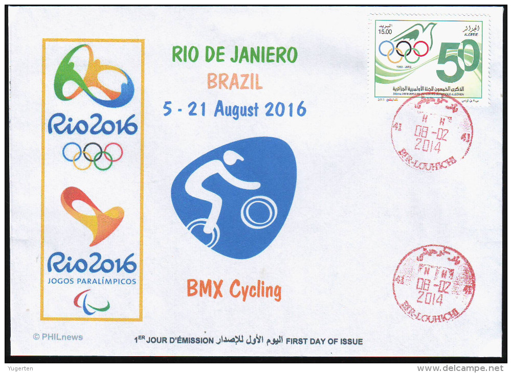 ARGHELIA FDC JO Rio 2016 N° 7/41 Olympic  Olympics BMX Cycling Ciclismo Bicross Bicicleta BMX - Summer 2016: Rio De Janeiro