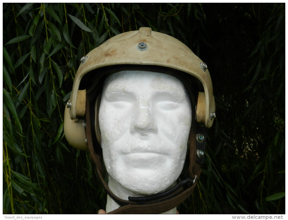 RARE CASQUE AERONAVALE MARINE PERSONNEL PONT D'ENVOL