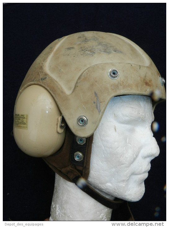 RARE CASQUE AERONAVALE MARINE PERSONNEL PONT D'ENVOL