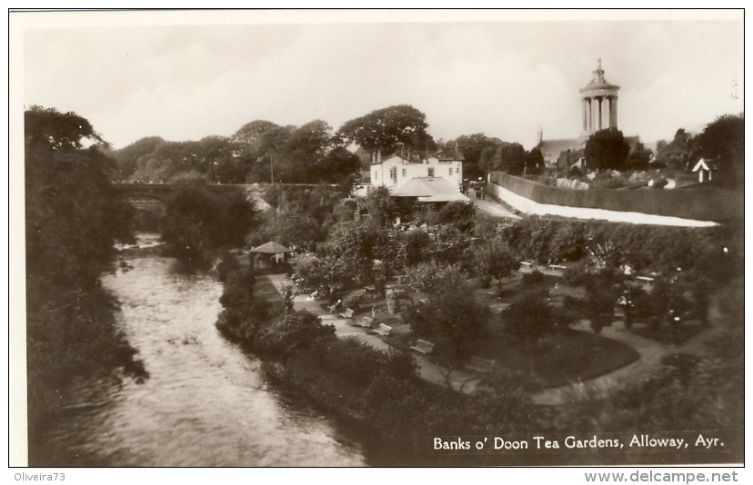 ALLOWAY AYR. Banks O´ Doon Tea Gardens  - 2 Scans - Ayrshire