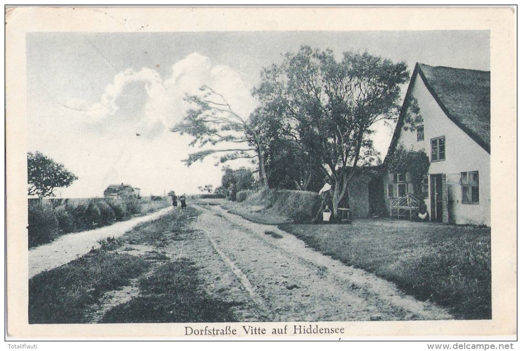 Dorfstrasse Vitte Auf Hiddensee Ländliche Idylle 28.7.1933 Nachgesendet Zurück - Hiddensee