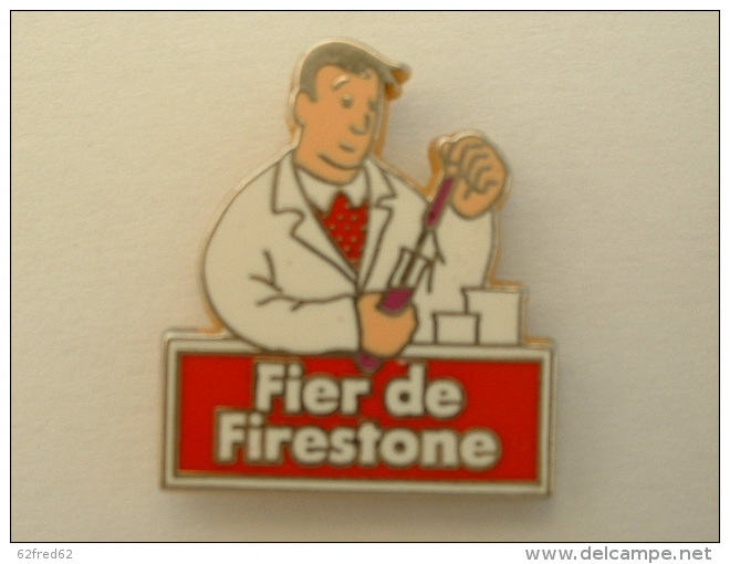 PIN´S FIER DE FIRESTONE - CHERCHEUR - PNEUMATIQUE - Sonstige & Ohne Zuordnung