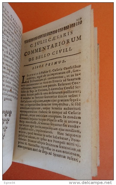 LATIN - C. Julii CAESARIS Quae Extant, Ex Emendatione Jos. Scaligeri. -Editio Denuo Repurgata - Tolosae -  Vers1750 - 1701-1800