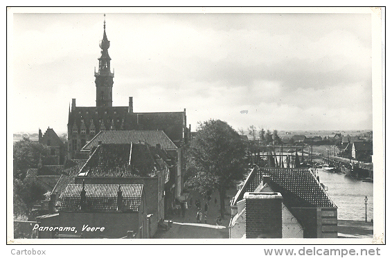 Veere, Panorama   (glansfotokaart) - Veere