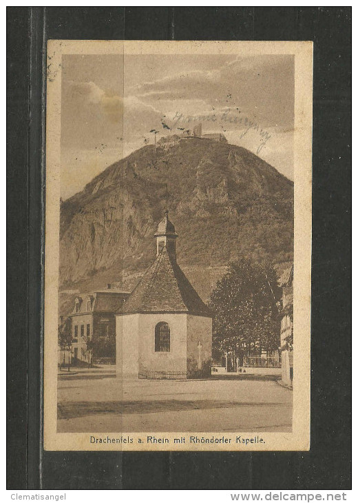 TOP!! INFLATIONSKARTE 1922 * DRACHENFELS AM RHEIN MIT RHÖNDORFER KAPELLE **!! - Röhndorf