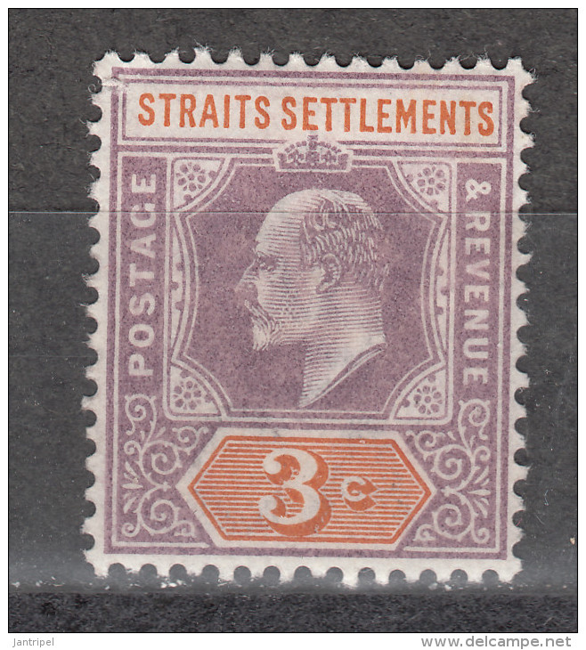 STRAITS SETTLEMENTS 1902 KEVII  3 C   MH - Straits Settlements