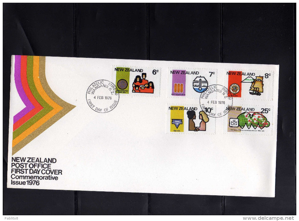 NEW ZEALAND NUOVA ZELANDA 1976 COMMEMORATIVE COMMEMORATIVI  FDC FIRST DAY COVER - FDC