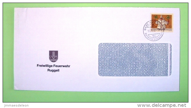Liechtenstein 2001 Cover - Good Luck Dwarf With 4 Leaves Clover - Covers & Documents