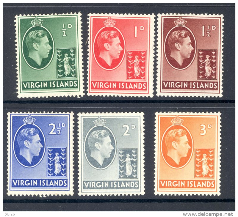 VIRGIN ISLANDS, 1938 ½d To 3d On Chalky Paper Very Fine MM, Cat £29 - Britse Maagdeneilanden