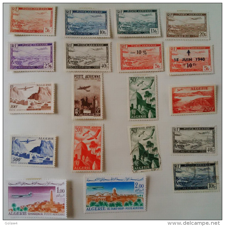 12455# ALGERIE LOT POSTE AERIENNE ** - * & Oblitéré Cote 68 Euros - Airmail