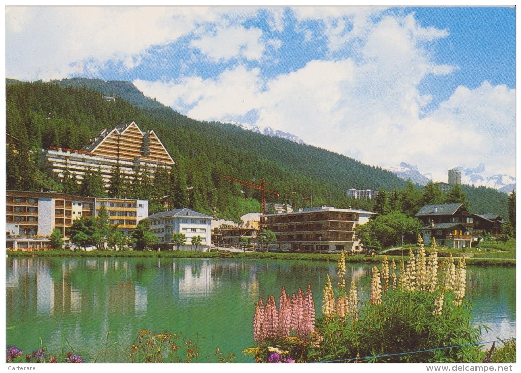 SUISSE,HELVETIA,SWISS,SWI TZERLAND,SVIZZERA,SCHWEIZ ,CRANS MONTANA,VALAIS,IL Y A 32 ANS,STATION,LAC,PRINTEMPS - Crans-Montana