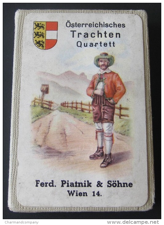 Vintage Ferd. Piatnik & Söhne # 282, Österreichisches Trachten Quartett - Complet 36 Cartes - Andere & Zonder Classificatie